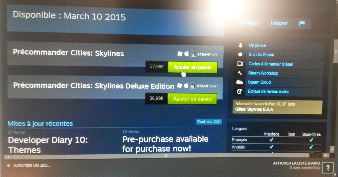 Achat Cities: Skylines